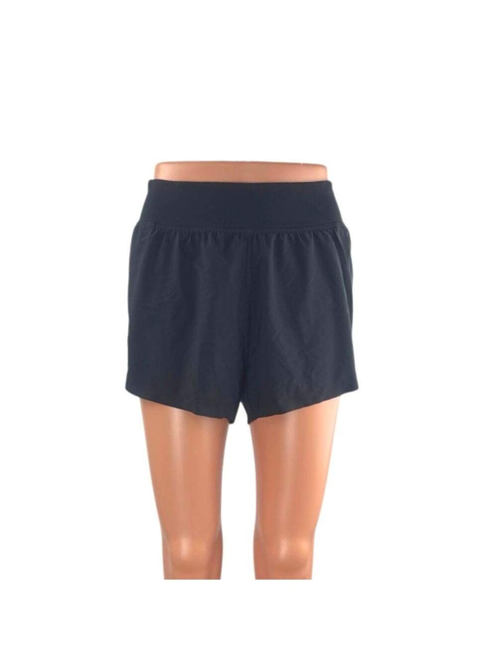 Crzyoga Women's Black High Rise Workout Running Gym Athletic Mini Short Size S